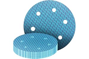 GZKTY Dischi Abrasivi 225mm, 25 Pezzi, 6 Fori, Grana 40/60/80/120/240, Giraffa levigatrice per cartongesso/muro/legno