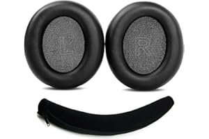 TaiZiChangQin Life Q30 / Q35 BT nauszniki zastępcze kompatybilne z słuchawkami Bluetooth Anker Soundcore Life Q30 / Q35 (proteinowe skórzane nauszniki + osłony na głowę)