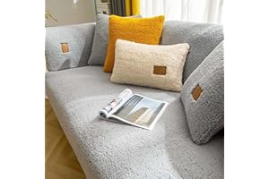 CUGZUE Samt Sofabezug 1 2 3 4 Sitzer Sofaschoner rutschfest L Form Sofaüberwurf, Couch Bezug Ecksofa, Sofa Überzug Couchbezug U Form,Pets Dog Sofa Überwurf Sofaschutz Überwurfdecke,A-90x240cm