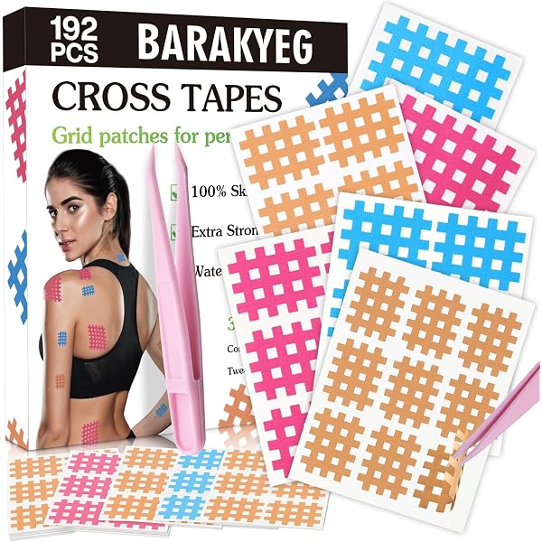 AKUPUNKTOX© Bande Panseent Quadrillé Croisé Preiu XXL Pack Ix [140
