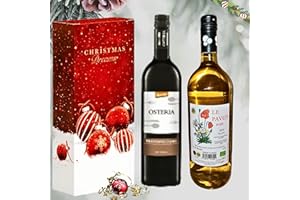 LINECASE Weihnacht´s Wein Geschenke Box| Rotwein|Weißwein| Wein Geschenk| Gourmet Geschenk| Bio Wein| Veganer Wein| Prosecco| Geschenke Mix (Rotwein+Rose)