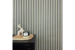 WALLCOVER Tapet, grön, fibertapet, ränder, svart – olivgröna paneler, skandinavisk stil, väggpaneler, moderna lamell, tillver