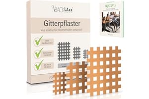 BACKLAxx ® 140x Cerotti Antidolorifici (Beige – Taglia A B C) – Cross Tape Kinesiologico con una forte presa – Cerotti Agopuntura – Taping Kinesiologico – Cerotto Antidolorifico