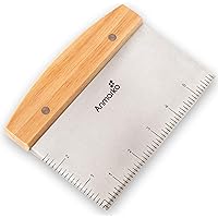 Stainless Steel Metal Griddle Scraper Chopper - Great as Dough Cutter for Bread and Pizza Dough - Multipurpose Kitchen Utensi