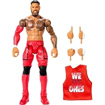 WWE Élite Jimmy USO Figurine articulée de 15 cm à Collectionner avec Accessoires, Series 114, 25 Points d'Articulation et Mains interchangeables, JCH94
