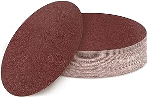 ICASTNY 180mm Sanding Discs 40/80/120/240 Grit, 32Pcs Sandpaper Sheet, 7Inch Sander Disc Hook and Loop Discs Sanding Pads for Long Neck Sander Drywall Sander