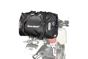 WILD HEART Eac étanche 55L 66L 77L sac Polochon sec Moto pour Voyage, Moto, Cyclisme, Randonnée, Camping（55L)
