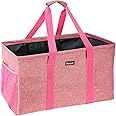 BALEINE Extra Large Utility Tote Bag with Wire Frame for Storage