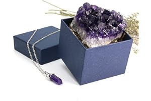 Nvzi Amethyst Crystal, Amethyst Crystal Necklaces, Amethyst Geode Crystals, Cristal Stone, Raw Crystal Cluster, Protection Crystals, Healing Crystals, Purple Crystal, Amethyst Gifts (About 240G)