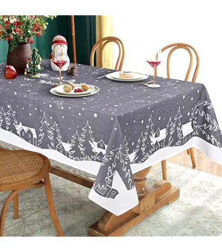 Nappe De Noël Imperméable - 220 X 130 Cm - Rectangulaire