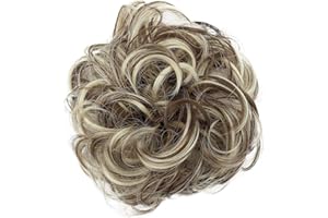 ‎CAISHA CAISHA Haarteil Haargummi Hochsteckfrisuren Brautfrisuren Voluminös Gelockt Unordentlich Dutt Kunstfaser DM15cm Hellbraun Hellblond Mix G38A