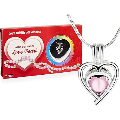 Collier Licorne Avec Perle Véritable Dans Coquillage - Cadeau Original, Perle De Culture Aléatoire (Blanc, Rose, Noir…), Boîte Cadeau Incluse - Pour Femme