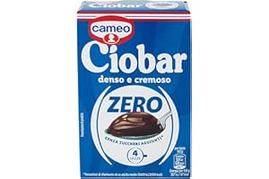Cameo Ciobar Zero Senza Zuccheri Aggiunti (Contiene Naturalmente Zuccheri) Cioccolata Calda, Preparato per Bevanda al Gusto Cioccolato Denso e Cremoso per 4 Tazze, Adatto alla Preparazione Vegana 76 g