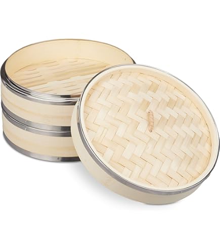 Luxe - Stoommand - 3 delig - Stoommandje bamboe - 22cm - Bamboe stomer - Stoommandje met deksel - Rijst Stoommanden - Stomer - Steamer Cooker - Dim Sum Luxe - Stoommand - 3 delig - Stoommandje bamboe - 22cm - Bamboe stomer - Stoommandje met deksel - Rijst Stoommanden - Stomer - Steamer Cooker - Dim Sum