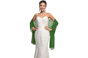 KEIVVSH Chiffon Shawls Scarves Wraps for Bridal Wedding Party Evening Dress and Special Occasion Dresses