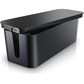 Bearware - Cable Tidy Box - Cable Management Box - Cable Organizer - Cable Box - Box for covering cables - Multiple Socket Or