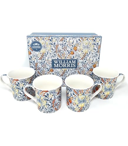 Lesser & Pavey - Tazza da caffè in ceramica per la casa o il lavoro, grandi tazze per bevande calde, tazze da tè e caffè per la colazione con lavanda e api