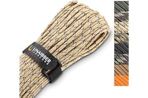 Unaibber Paracord 4mm,Paracord 550 (20/30/40M) Schnüre Seil 7 Kern-Strängen,Nylonseil Paracord aus reißfestem 100% Nylon Paracord hält bis zu 250kg für Survival Camping