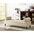 BLACK OAK Lewis Bolstered Lounge Entryway Bench Three Seater Sofa diwan Couch Lounger Lounge diwan Settee for Living Room Sofa Set (Beige)