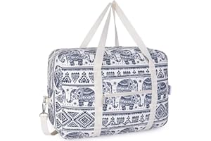 Narwey Sac Valise Cabine 45x36x20 Easyjet Sac de Voyage Pliable Sac sous Le siège Valise Sac Weekend sous Le Siège Homme et Femme avec Bandoulière 25L (Éléphant)