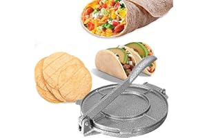 LEFTWEI Presse à Tortillas de Maïs de 6,5 Pouces, Presse à Tortillas en Alliage D'aluminium pour Tortillas de Maïs