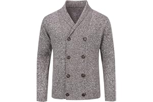 Sliktaa Uomo Cardigan Cappotto Invernale Foderato in Pile Caldo Maglione Sweater