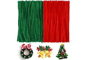 KINGLAKE Limpiador de pipas de 200 unidades, alambre para limpiar pipas multicolor, 30 cm, alambre de limpieza de pipas flexible-rojo+verde