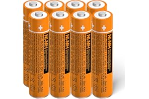 IWANGDO Batteria AAA HR03 di ricambio Compatible con telefoni cordless Panasonic HHR-65AAABU HHR-55AAABU HHR-75AAA/B-4 Ni-MH ricaricabile 8 pezzi con scatola di plastica (8pcs HHR-55AAABU)