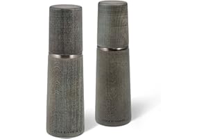 ‎COLE & MASON Cole & Mason Marlow Salz und Pfeffer Mühle, 2er Set Manuell, Buchenholz, 18.8cm, Precision+ Keramikmahlwerk, Geschenkset, Inklusive Salz- und Pfeffermühlen