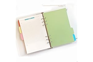 ZELTEN Recharge pour 8.5 pouces A5 couverture 6 trous anneau rond voir classeur dossier(A5 Divider Horizontal Colored Paper, 1 Package)