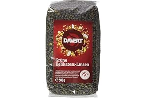 ‎DAVERT Davert Grüne Delikatess-Linsen, 2er Pack (2 x 500 g) - Bio