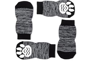 Harfkoko Calzini per Cani Calzini per Gatti 8 Taglie - Protettori zampe Cane Gatto Antiscivolo rinforzati - Controllo Trazione per interni - Taglie mini ed extra di Cani e Gatti