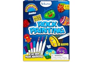 Skillmatics Rock Painting Kit - Mess-Free Art & Craft Activity for Girls & Boys, Craft Kits & Supplies, DIY Creative Activity, Christmas Gifts for Kids Ages 4, 5, 6, 7, 8, 9, 10, 11,12