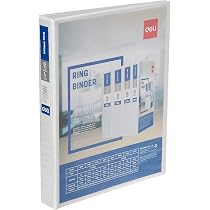 Veloflex Basic A4 Ring Binder - 2 D-Ring Binder Folder White, 25mm Capacity