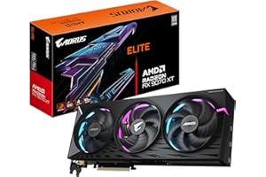 ‎GIGABYTE Gigabyte AORUS Radeon RX 9070 XT Elite 16G Grafikkarte - 16 GB GDDR6, 256 Bit, PCI-E 5.0, 3100 MHz Kernfrequenz, 2 x DisplayPort, 2 x HDMI, GV-R9070XTAORUS E-16GD