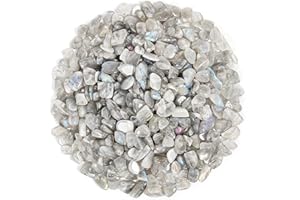 Orientrea 500g Mondstein Labradorit Trommelsteine, Mondstein Labradorit Edelsteine Ladesteine Granulat Chips