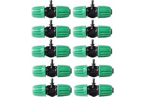 FULAIERGD 10 Stück T-Stück mit Widerhaken 1/2 Zoll bis 1/4 Zoll Bewässerungsrohr Anti-Drop-Qualitätsfitting (Passt 13 mm ID / 4 mm ID)