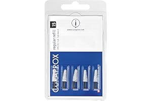 ‎CURAPROX Curaprox Interdentalbürste Nachfüllpackungen CPS 15 Regular Conique/Schwarz/Für größere Zahnzwischenräume | Ultrafeine Filamente für die Tiefenreinigung | 5er Pack/Designed in der Schweiz