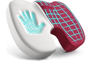 FORTEM Poduszka na krzesło biurowe, poduszka siedziska z pianki memory, antypoślizgowa poduszka do siedzenia do grania, poduszka na siedzenie samochodowe, poduszka na krzesło komputerowe