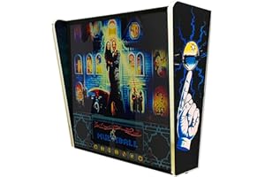 UNICVIEW Virtueller Flipper Pinball Backglass Familie Addams, ideal für die Dekoration von Gaming-Räumen, Arcade-Zimmer, inklusive Fernbedienung mit verschiedenen Beleuchtungsmodi