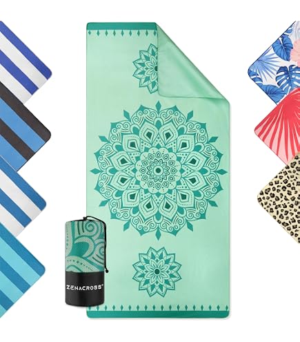 Serviette De Plage Aimantée XXL 76x190 Cm - Anti-Sable Séchage Rapide - Idéale Voyage Et Camping