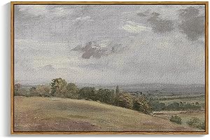 InSimSea Gerahmte Landschaft Leinwand Wandkunst | Wildfeldlandschaft Gemälde Drucke Wanddekoration | Moderne Bauernhaus-Dekoration | Rustikale Wanddekoration für Wohnzimmer Schlafzimmer | Französische