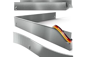 HN KERNSTÜTZEN METALLWAREN Rasenkante 21,6m Verlegelänge - Garten Beeteinfassung Metall 18,5cm Hoch - Stabile Beetbegrenzung Feuerverzinkt - 19er Set Je 1,2m Länge - Verformbar & Ultraleicht