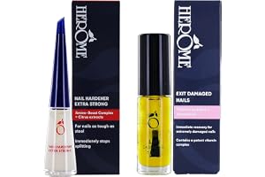 HEROME Combi -pack End extremt skadad nagelvård nagelolja och nagel härdare extra stark (utgång skadade naglar och nagel härd