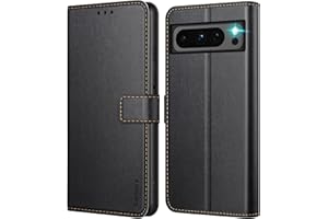 Ganbary Etui kompatybilne z Google Pixel 8 Pro, wysokiej jakości skóra PU z klapką portfel etui na telefon [pełna ochrona] [przegródki na karty] [podpórka] do Google Pixel 8 Pro, czarny