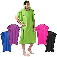 Asciugamano Poncho Con Cappuccio Per Spiaggia - Microfibra Ultra Assorbente, 85x110 Cm, Per Surf E Nuoto - Foto 7