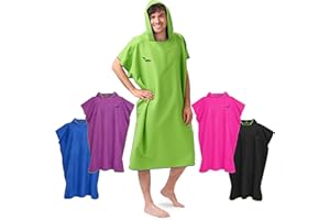 Fit-Flip Poncho de Surf - Ligero, Compacto y de Secado rápido - Toalla para cambiarse para Mujeres y Hombres - Albornoz natación de Microfibra Playa