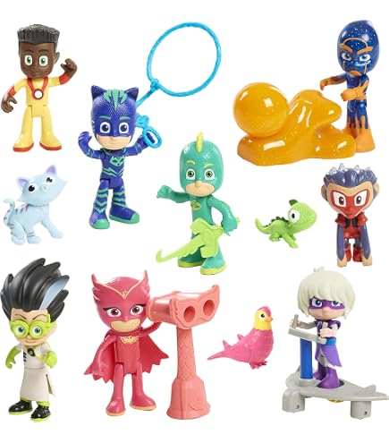 Pj Masks Set Action Figure eroi e cattivi