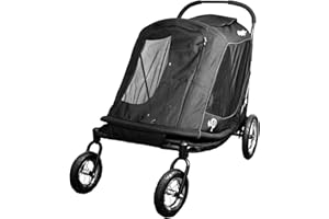 PETIQUE Apollo 3-in-1 Haustier-Kinderwagen | Hundewagen | Leichte abnehmbare klappbare tragbare Haustiertrage Tasche Jogger für mittelgroße und große Hunde und Katzen
