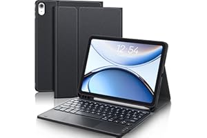 Earto Teclado iPad 11 Generación (A16, 2025)/ 10 Generación 10.9”2022,2 Canales BT, Teclado Inalámbrico Desmontable con Touchpad, Español Ñ, Negro